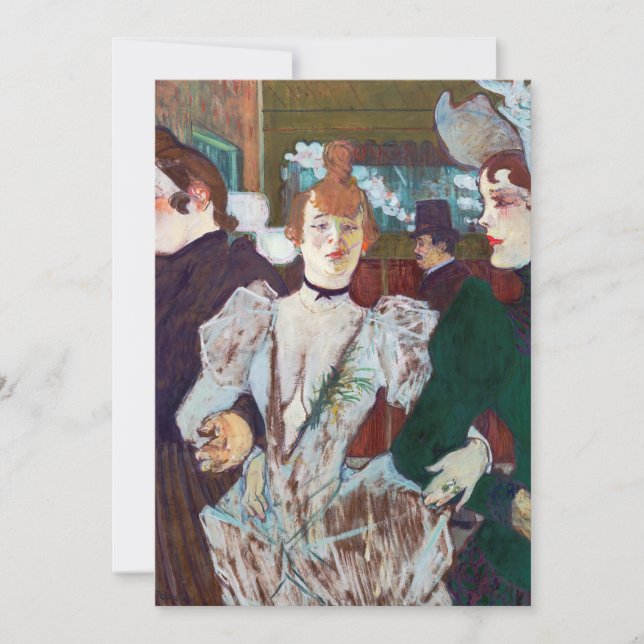 Toulouse-Lautrec - La Goulue Arriving på Rouge Inbjudningar (Framsida)