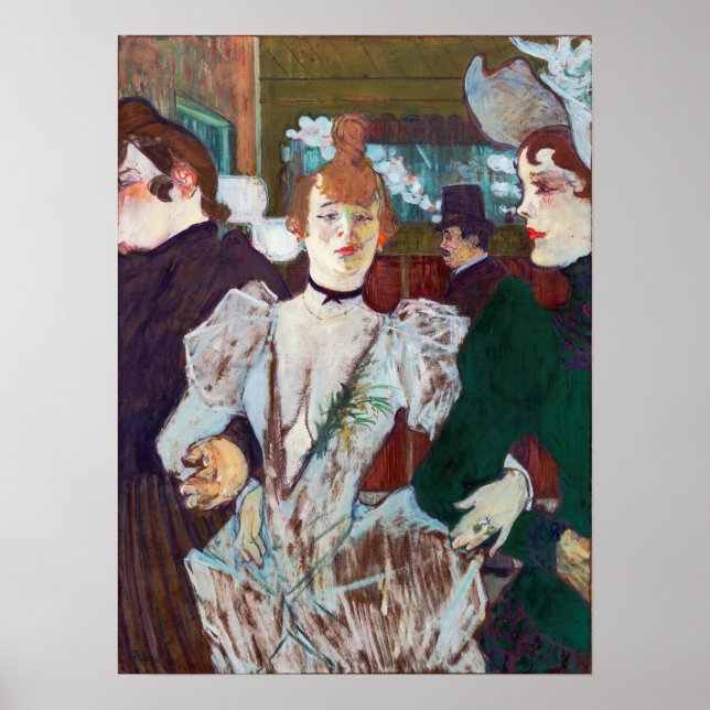 Toulouse-Lautrec - La Goulue Arriving på Rouge Poster (Framsidan)