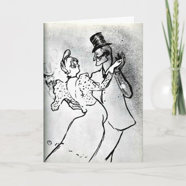 Toulouse-Lautrec: La Goulue och Valentin, vals Kort (Framsida)