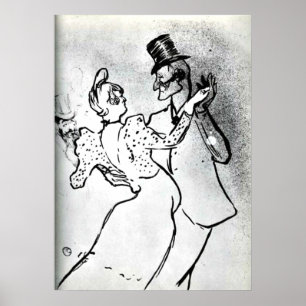 Toulouse-Lautrec: La Goulue och Valentin, Waltz Poster