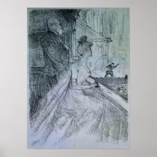 Toulouse-Lautrec - La Loge, ett resultat av misstr Poster