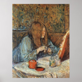 Toulouse-Lautrec - Madame Poupoule på hennes dress Poster