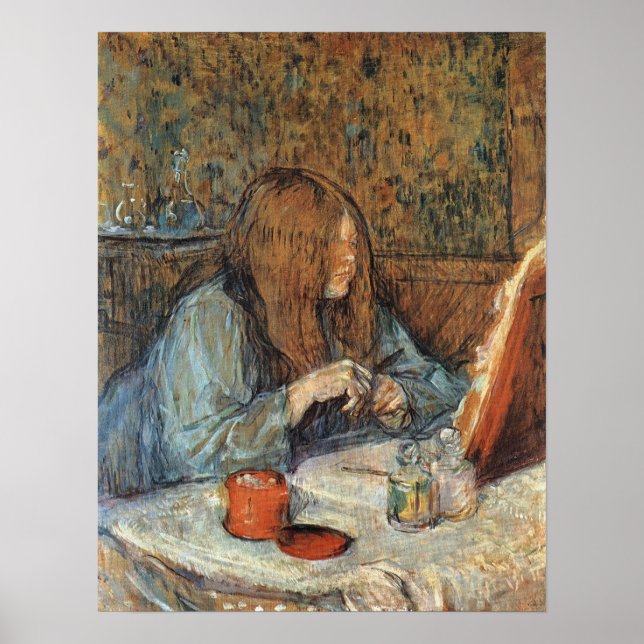 Toulouse-Lautrec - Madame Poupoule på hennes dress Poster (Framsidan)