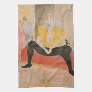 Toulouse-Lautrec - Mademoiselle Cha-u-kao Seated Kökshandduk