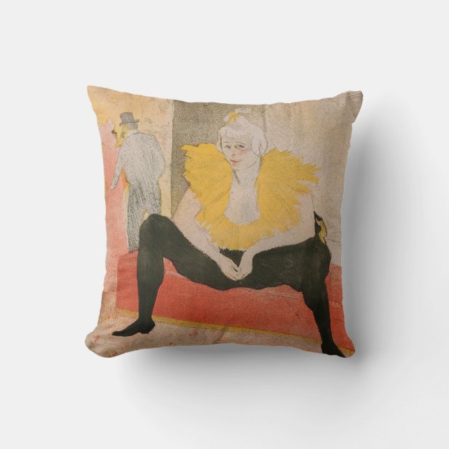 Toulouse-Lautrec - Mademoiselle Cha-u-kao Seated Kudde (Framsida)
