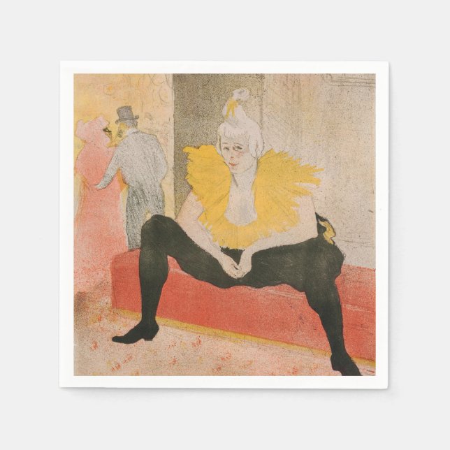 Toulouse-Lautrec - Mademoiselle Cha-u-kao Seated Pappersservett (Framsidan)