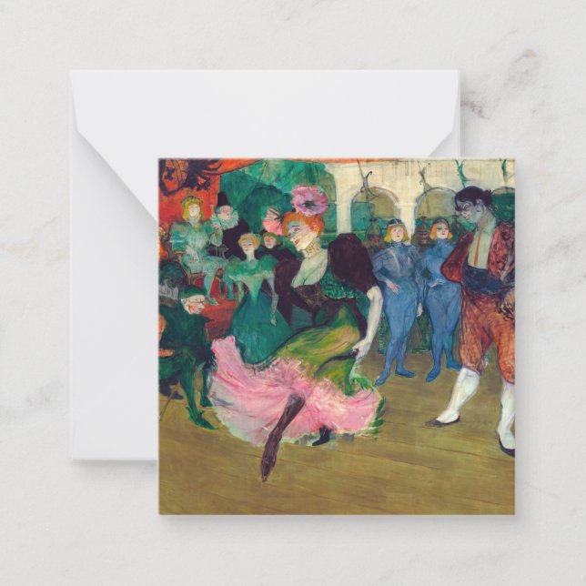 Toulouse-Lautrec - Marcelle Lender, Dancing Bolero Anteckningskort (Framsida)