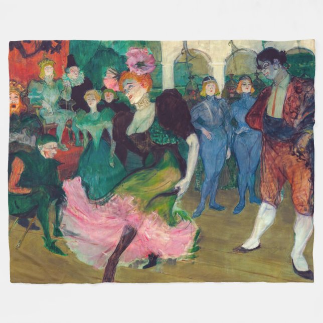 Toulouse-Lautrec - Marcelle Lender, Dancing Bolero Fleecefilt (Framsidan (Horisontell))