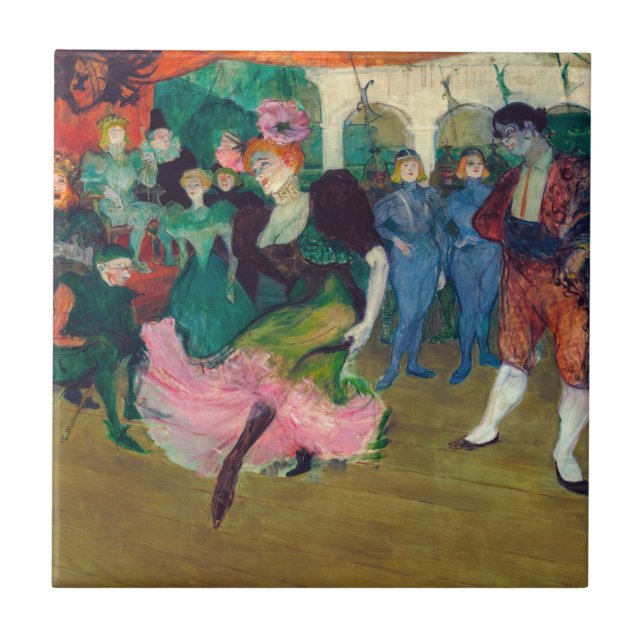Toulouse-Lautrec - Marcelle Lender, Dancing Bolero Kakelplatta (Framsidan)
