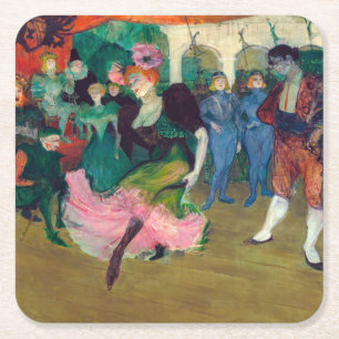 Toulouse-Lautrec - Marcelle Lender, Dancing Bolero Underlägg Papper Kvadrat