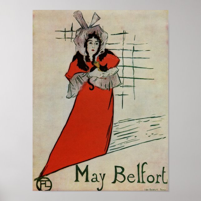 Toulouse Lautrec May Belfort 1895 Poster (Framsidan)