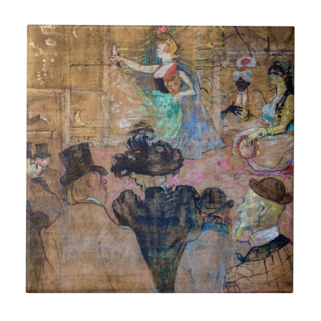 Toulouse-Lautrec - Moorish Dance / Almehs Kakelplatta (Framsidan)