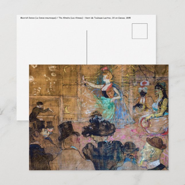 Toulouse-Lautrec - Moorish Dance / Almehs Vykort (Fram/baksida)