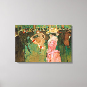 Toulouse-Lautrec - På Rouge, Dansen Canvastryck