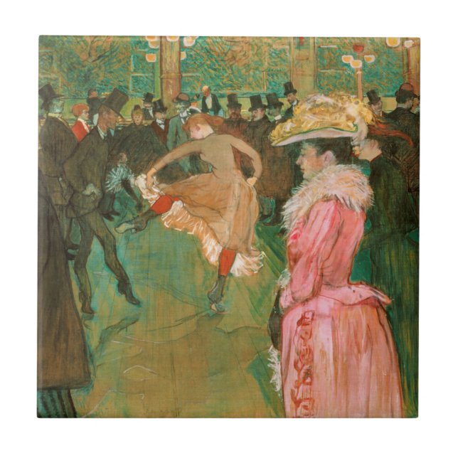 Toulouse-Lautrec - På Rouge, Dansen Kakelplatta (Framsidan)