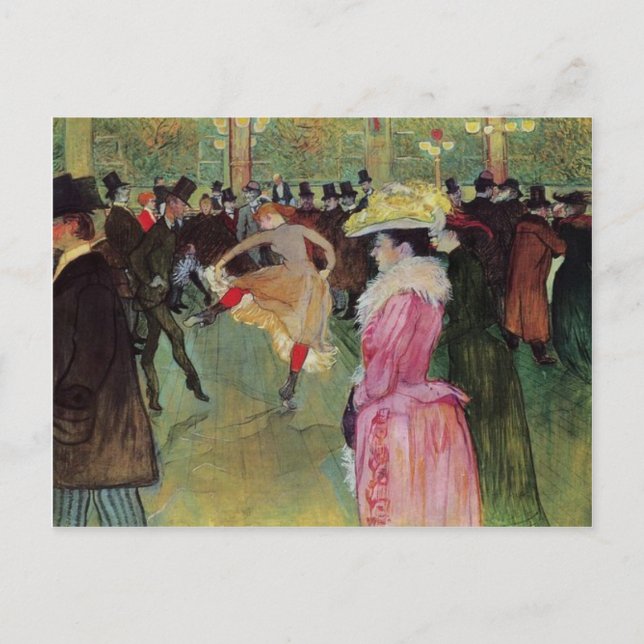 Toulouse-Lautrec, på sträckan Dance Vykort (Framsida)