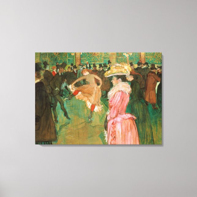 Toulouse-Lautrec - På vägen, dansen Canvastryck (Framsida)