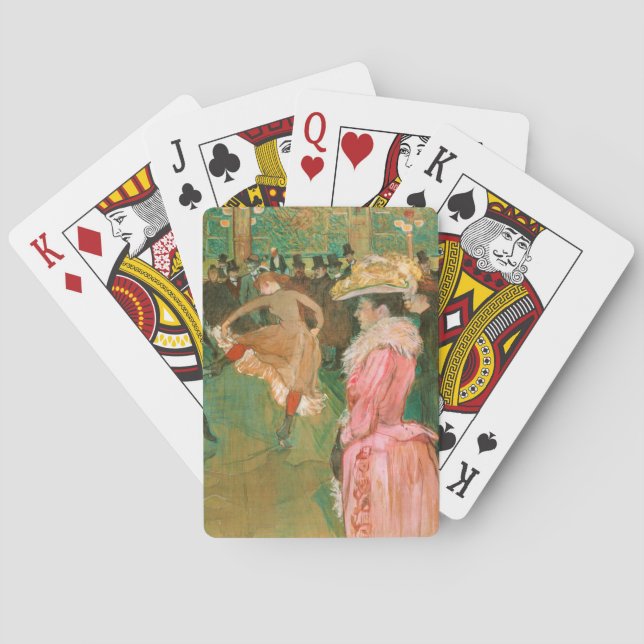 Toulouse-Lautrec - På vägen, dansen Casinokort (Baksidan)