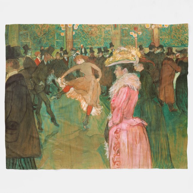 Toulouse-Lautrec - På vägen, dansen Fleecefilt (Framsidan (Horisontell))