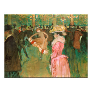 Toulouse-Lautrec - På vägen, dansen Fototryck