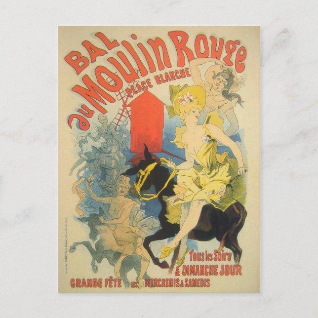 Toulouse Lautrec Poster Art Vykort (Framsida)
