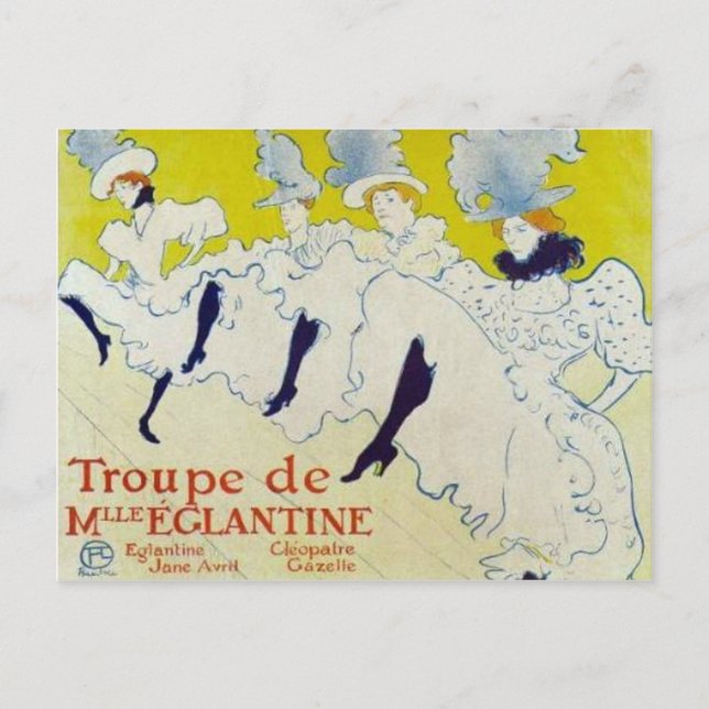 Toulouse Lautrec poster Vykort (Framsida)