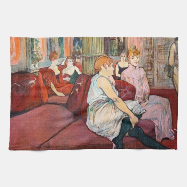 Toulouse-Lautrec - Salon, rue des Moulins Kökshandduk (Horisontell)