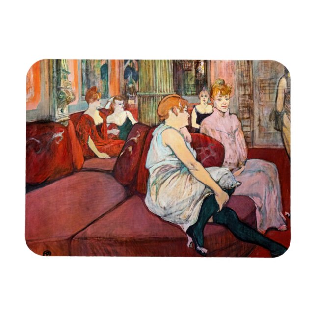 Toulouse-Lautrec - Salon, rue des Moulins Magnet (Horisontell)