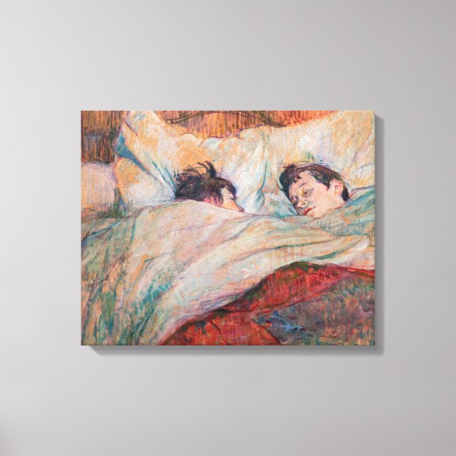 Toulouse-Lautrec - Sängen Canvastryck (Framsida)