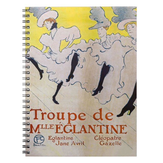 Toulouse-Lautrec - Troupe de Mlle Eglantine Anteckningsbok (Framsidan)