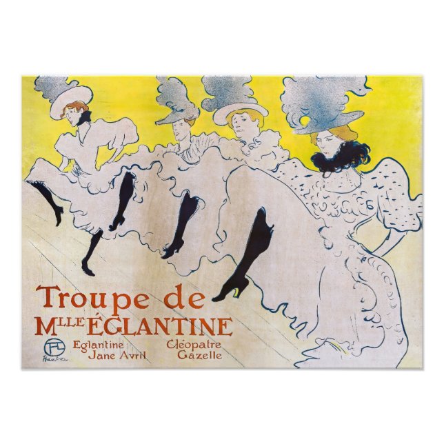 Toulouse-Lautrec - Troupe de Mlle Eglantine Fototryck (Framsidan)