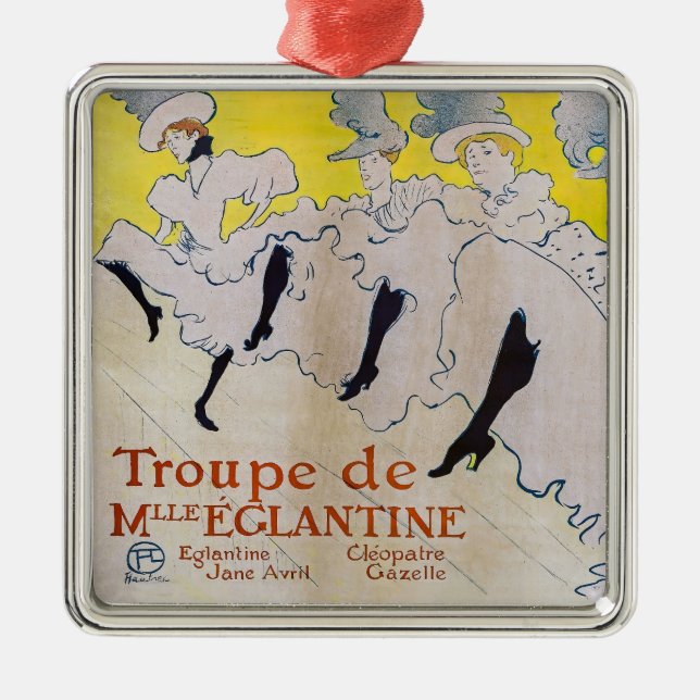 Toulouse-Lautrec - Troupe de Mlle Eglantine Julgransprydnad Metall (Framsidan)