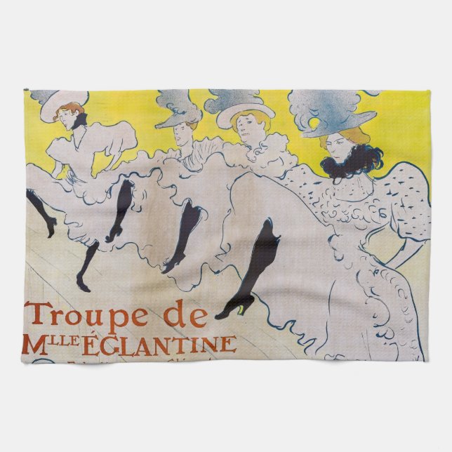 Toulouse-Lautrec - Troupe de Mlle Eglantine Kökshandduk (Horisontell)