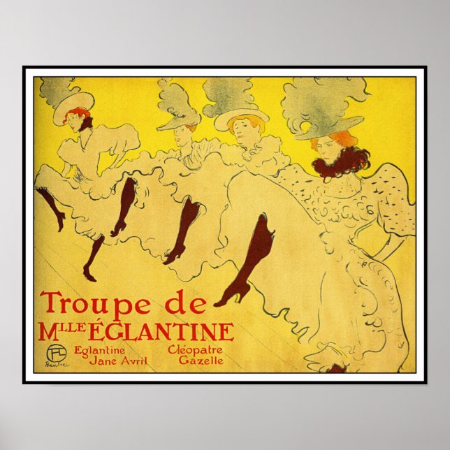 Toulouse Lautrec - Troupe de Mlle Eglantine Poster (Framsidan)
