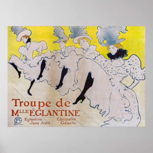 Toulouse-Lautrec - Troupe de Mlle Eglantine Poster (Framsidan)
