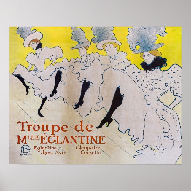 Toulouse-Lautrec - Troupe de Mlle Eglantine Poster (Framsidan)