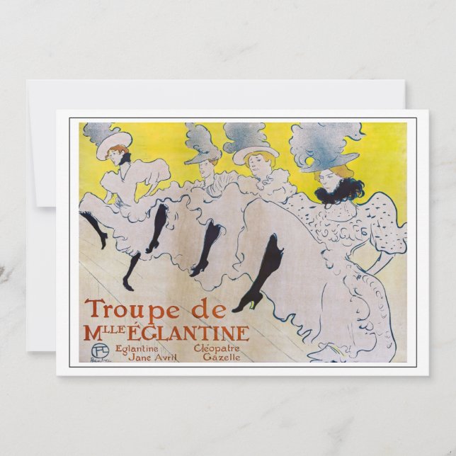 Toulouse-Lautrec - Troupe de Mlle Eglantine Tack Kort (Framsida)