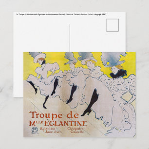 Toulouse-Lautrec - Troupe de Mlle Eglantine Vykort