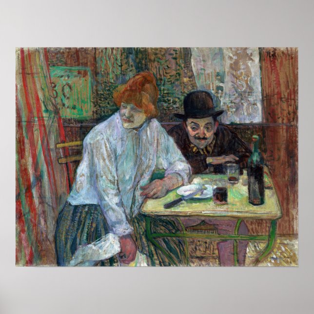 Toulouse-Lautrec - vid Cafe La Mie Poster (Framsidan)