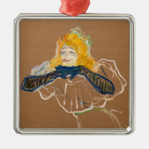 Toulouse-Lautrec - Yvette Guilbert Singing Julgransprydnad Metall