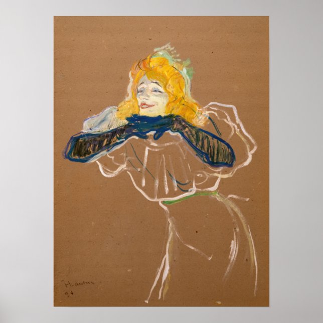 Toulouse-Lautrec - Yvette Guilbert Singing Poster (Framsidan)