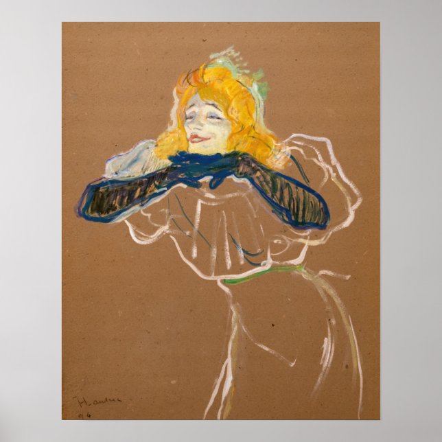 Toulouse-Lautrec - Yvette Guilbert Singing Poster (Framsidan)