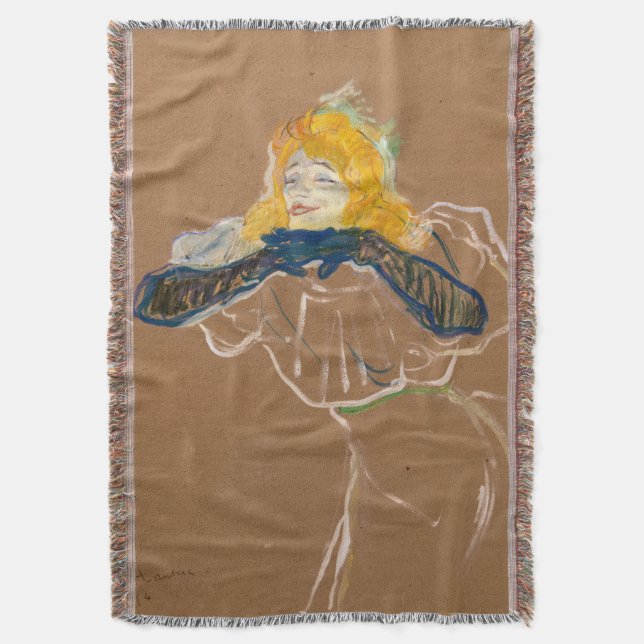 Toulouse-Lautrec - Yvette Guilbert sjunger Filt (Framsidan Vertikal)