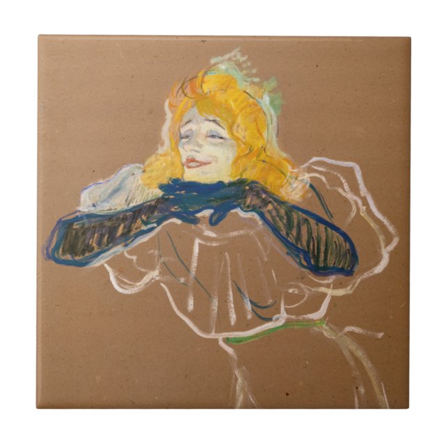 Toulouse-Lautrec - Yvette Guilbert sjunger Kakelplatta (Framsidan)
