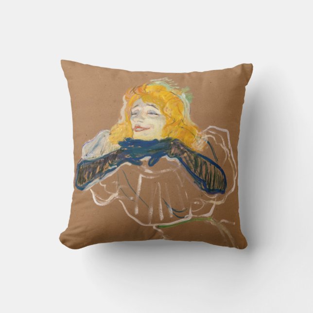 Toulouse-Lautrec - Yvette Guilbert sjunger Kudde (Framsida)