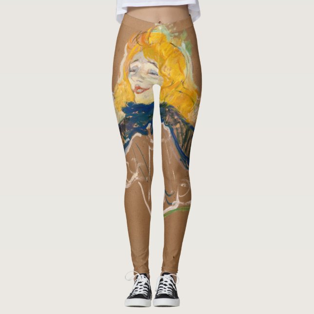 Toulouse-Lautrec - Yvette Guilbert sjunger Leggings (Framsida)