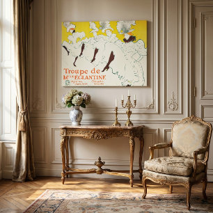 Toulouse Lautrecs Mademoiselle Eglantines trupp Canvastryck