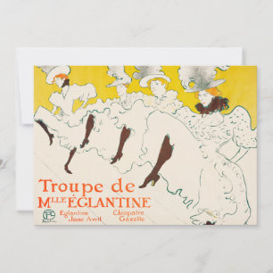 Toulouse Lautrecs troupe de Mademoiselle Eglantine Inbjudningar