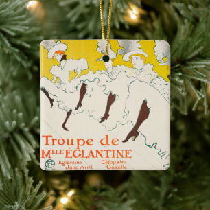Toulouse Lautrecs trupp Mademoiselle Eglantine Julgransprydnad Keramik