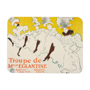 Toulouse Lautrecs trupp Mademoiselle Eglantine Magnet